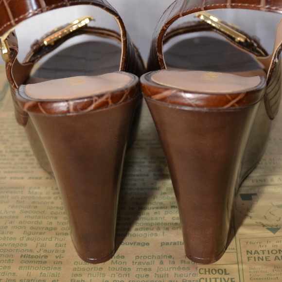 NINE WEST Sling Back Wedges Size 7.5 M - Picture 4 of 7